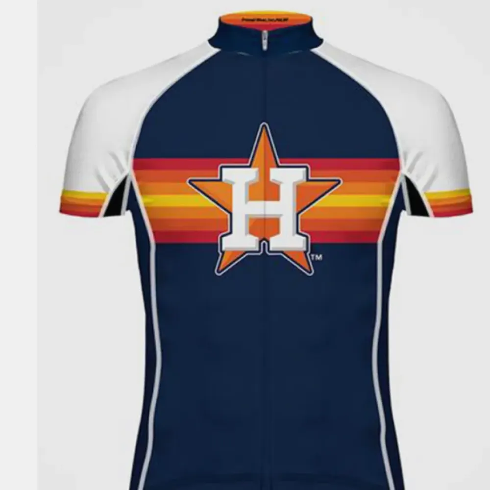 MLB Houston Astros Short Sleeve Cycling Jerseys
