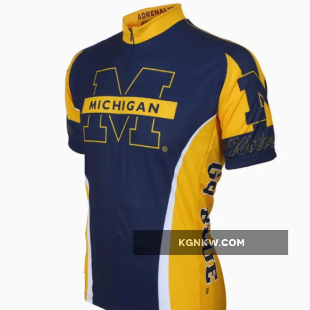 NCAA UM, U-M, U of M, UMich, University Of Michigan Wolverines Cycling Jerseys