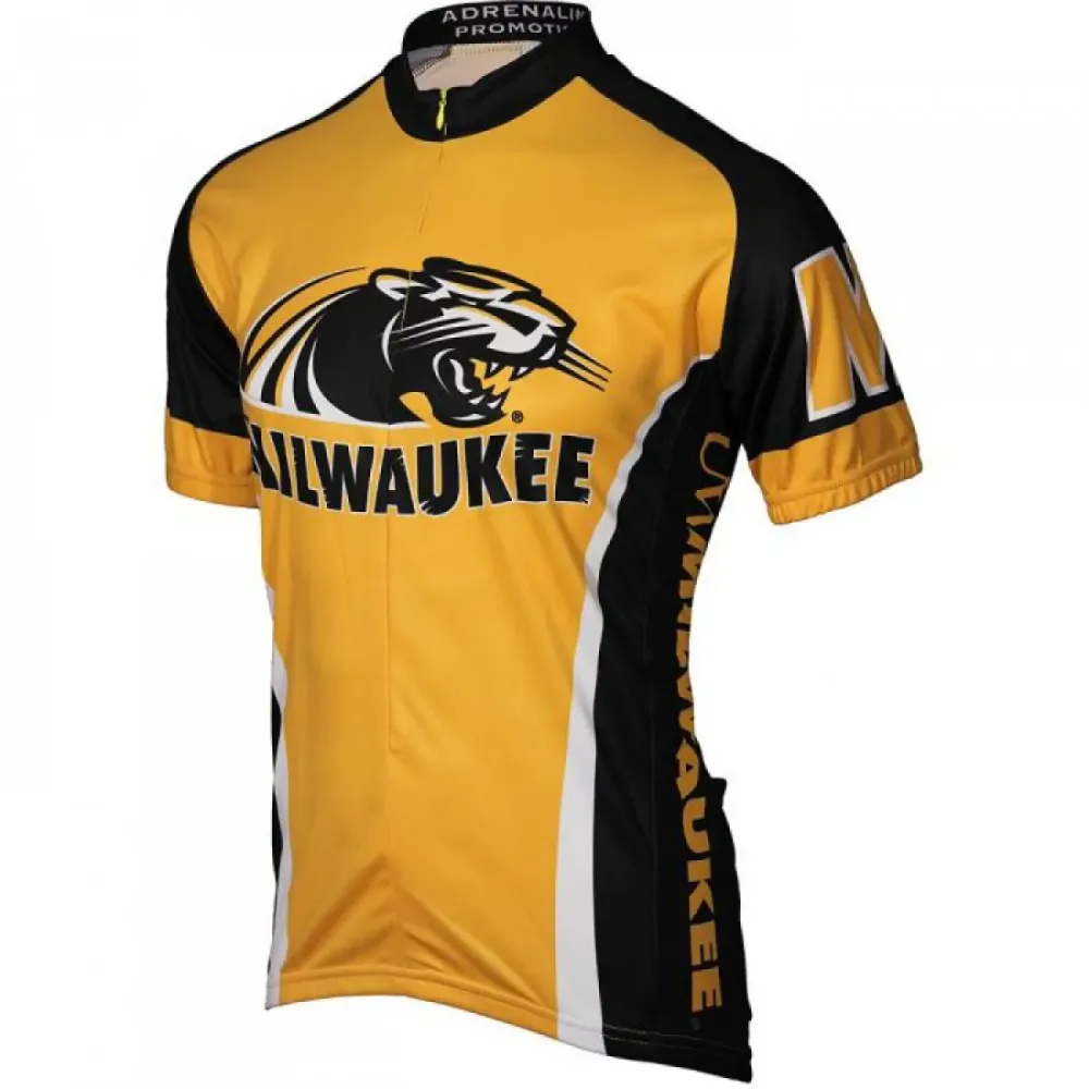 NCAA UWM UW–Milwaukee Panthers Short Sleeve Cycling Jerseys