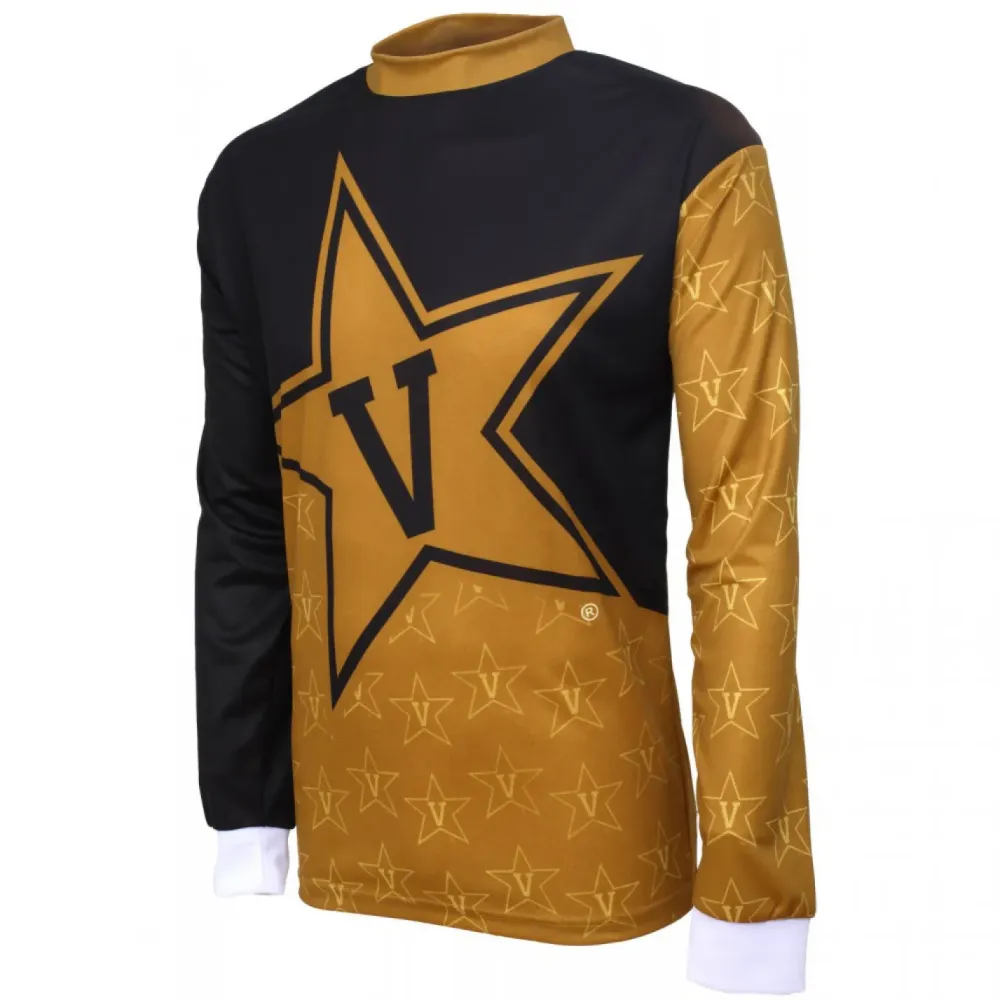 NCAA Vandy Vanderbilt University Commodores Mountain Long Sleeve Bike MTB Cycling Jerseys