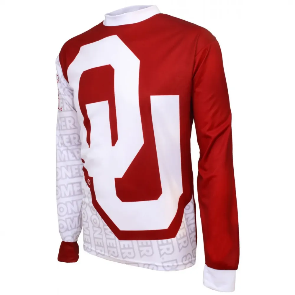 NCAA OU University of Oklahoma Sooners Mountain Long Sleeve Bike MTB Cycling Jerseys