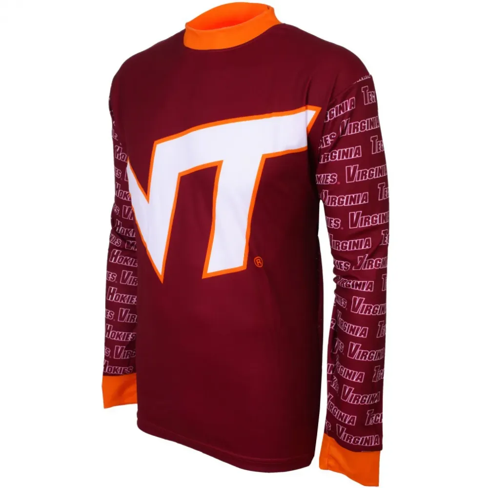 NCAA VT VPI Virginia Polytechnic Institute and State University Virginia Tech Hokies Mountain Long Sleeve Bike MTB Cycling Jerseys