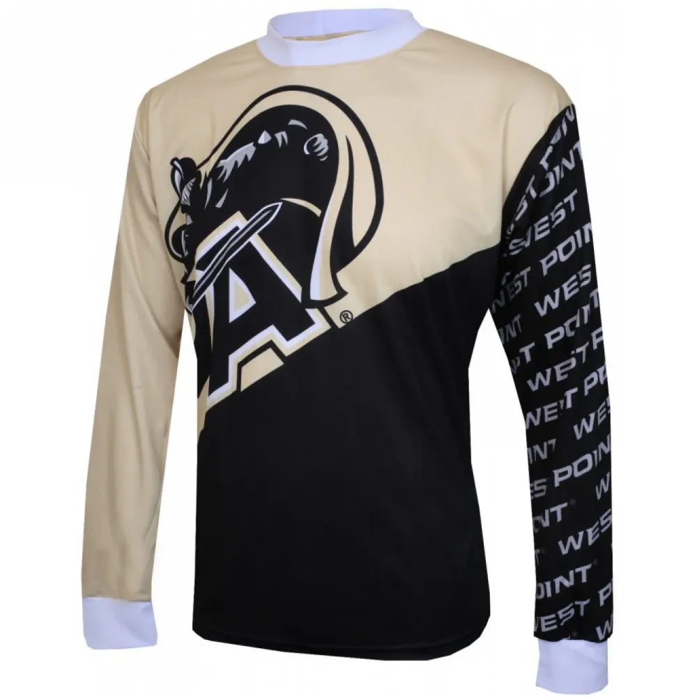 NCAA West Point Military Academy (ARMY) Black Knights Mountain Long Sleeve Cycling Jerseys