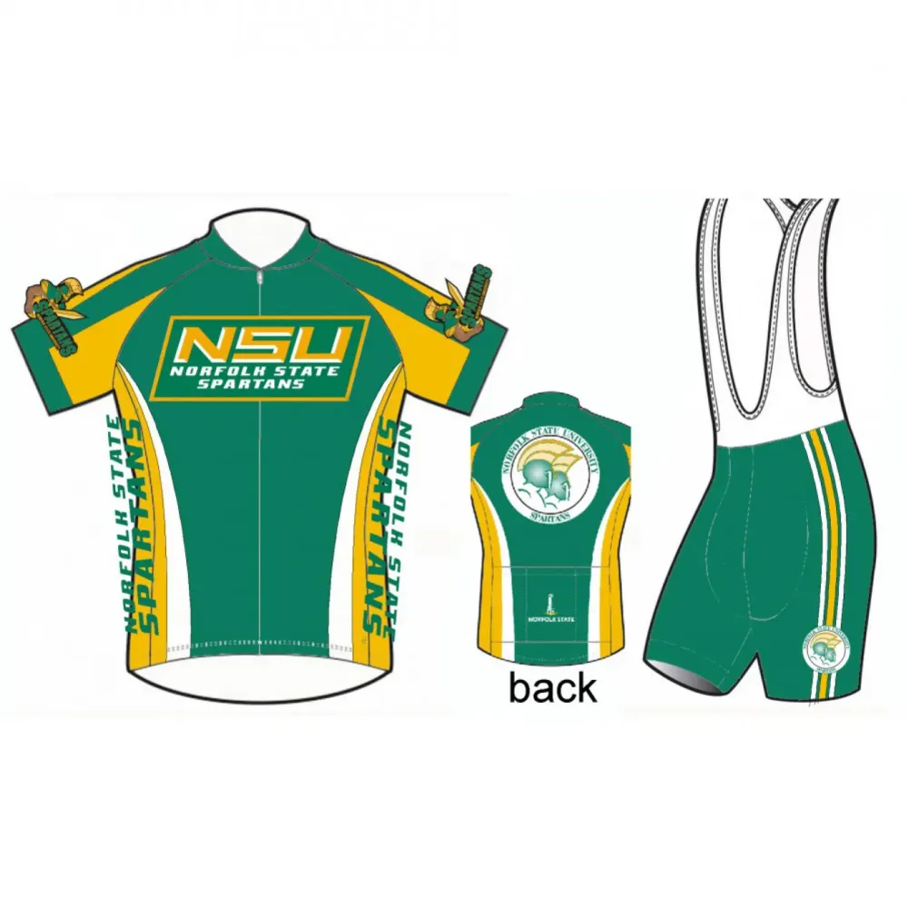 NSU Norfolk State University Spartans cycling jerseys shorts bibs