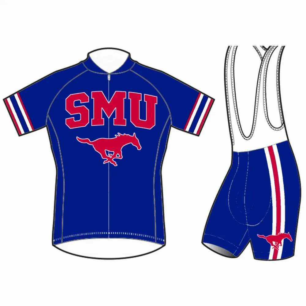 SMU Mustangs southern methodist university Cycling Jerseys shorts bibs