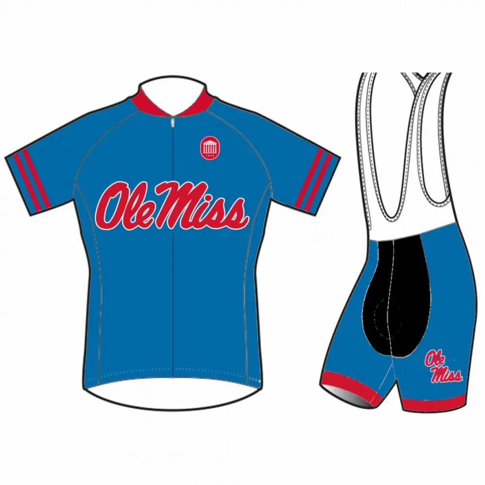 The University of Mississippi Ole Miss Cycling  Jerseys and (bib) shorts