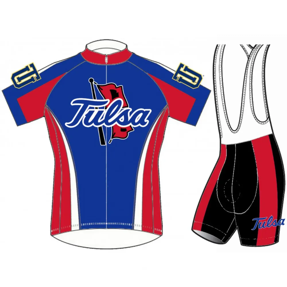 TU The University of Tulsa hurricane cycling jersey shorts