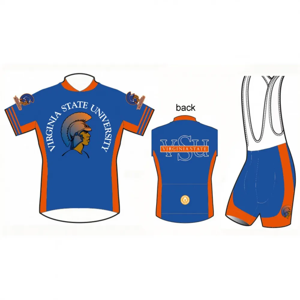 VSU Virginia State University Trojans Cycling Jerseys shorts bibs