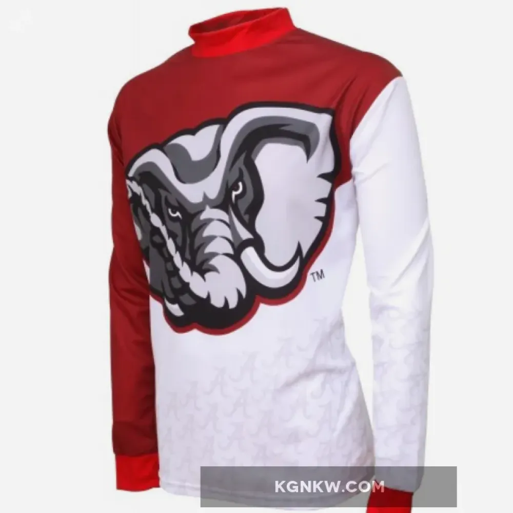 NCAA UA University of Alabama Crimson Tide Mountain Long Sleeve Bike MTB Cycling Jerseys