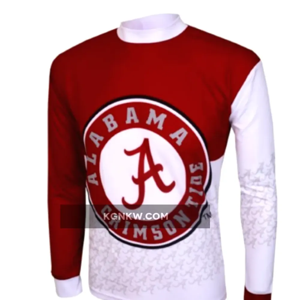 NCAA UA University of Alabama Crimson Tide Mountain Long Sleeve Bike MTB Cycling Jerseys