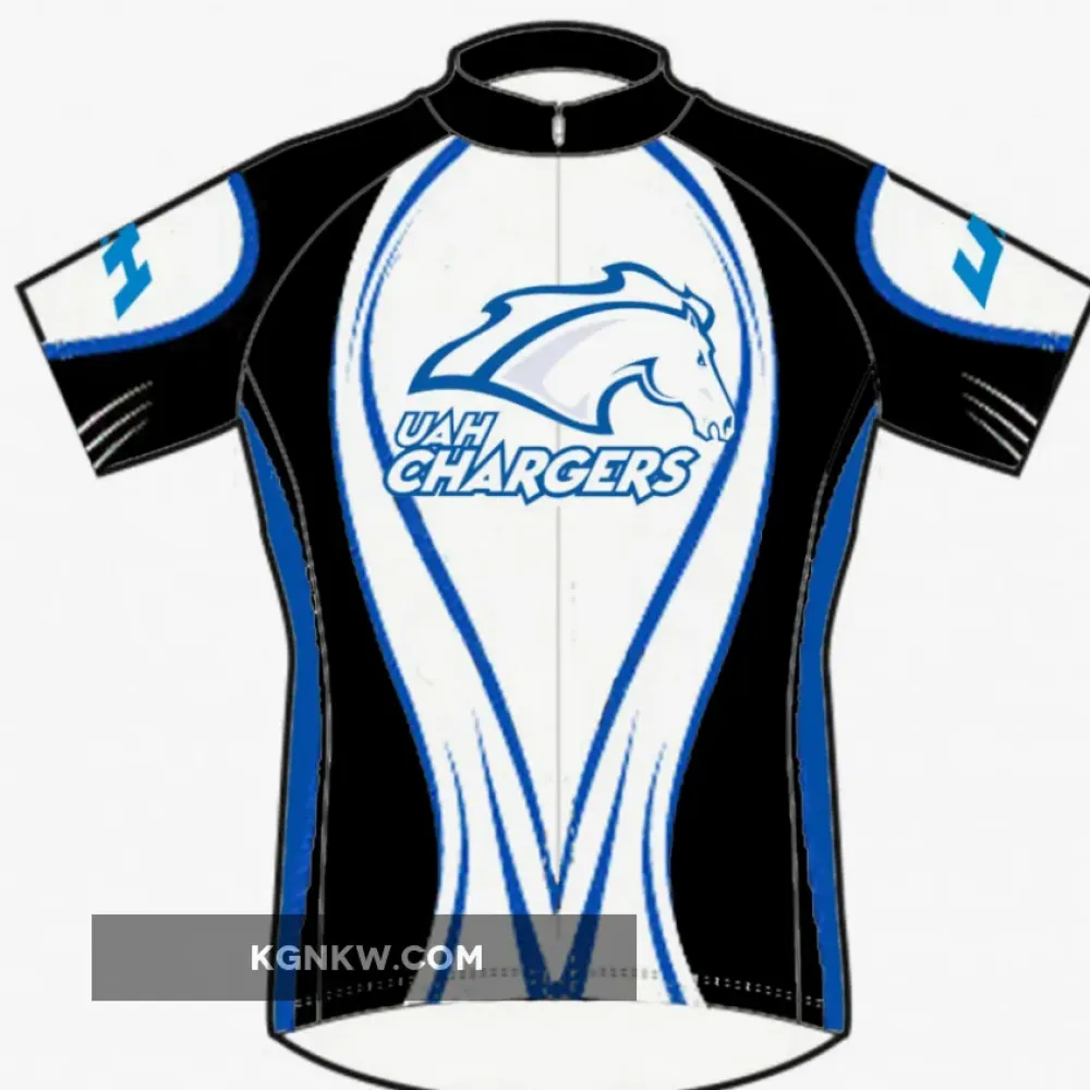 NCAA UAH Alabama Huntsville Chargers Short Sleeve Cycling Jerseys