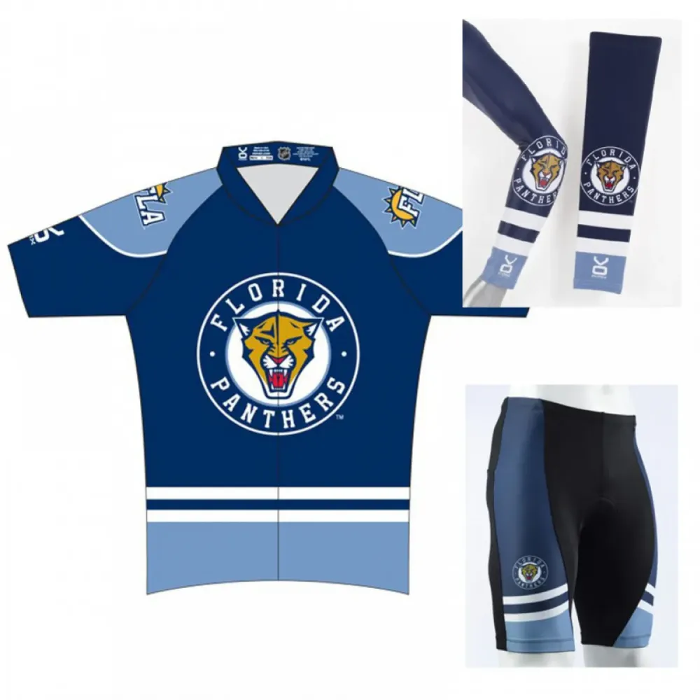NHL Florida Panthers Cycling Jerseys Bib Shorts Arm Warmers