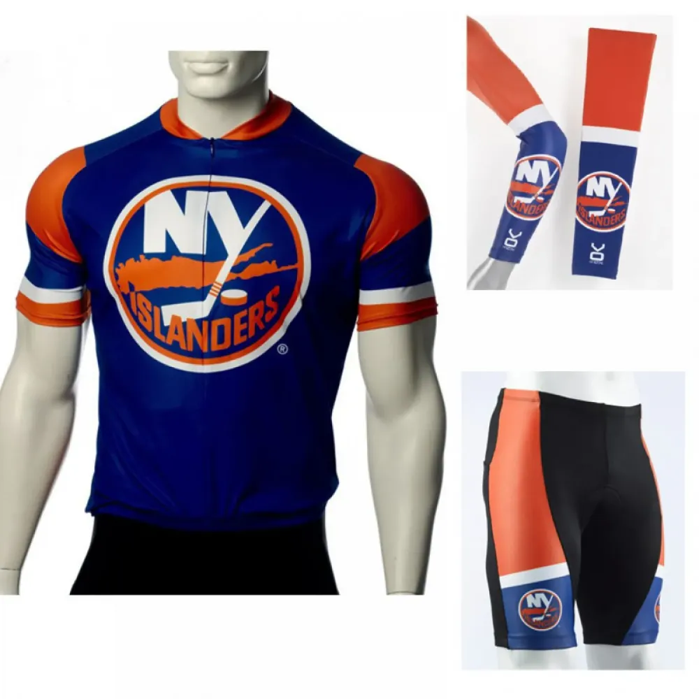 NHL New York Islanders Cycling Jerseys Bib Shorts Arm Warmers