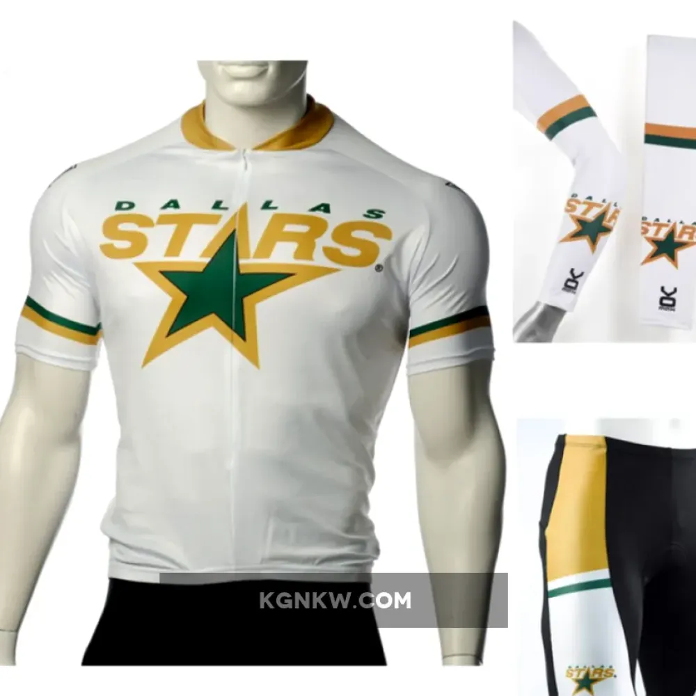 NHL Dallas Stars Cycling Jerseys Bib Shorts Arm Warmers