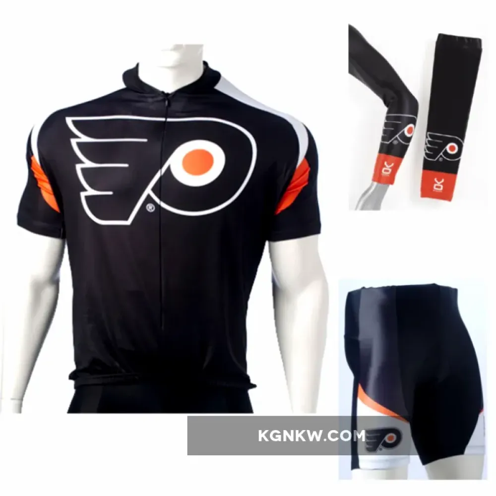 NHL Philadelphia Flyers Cycling Jerseys Bib Shorts Arm Warmers