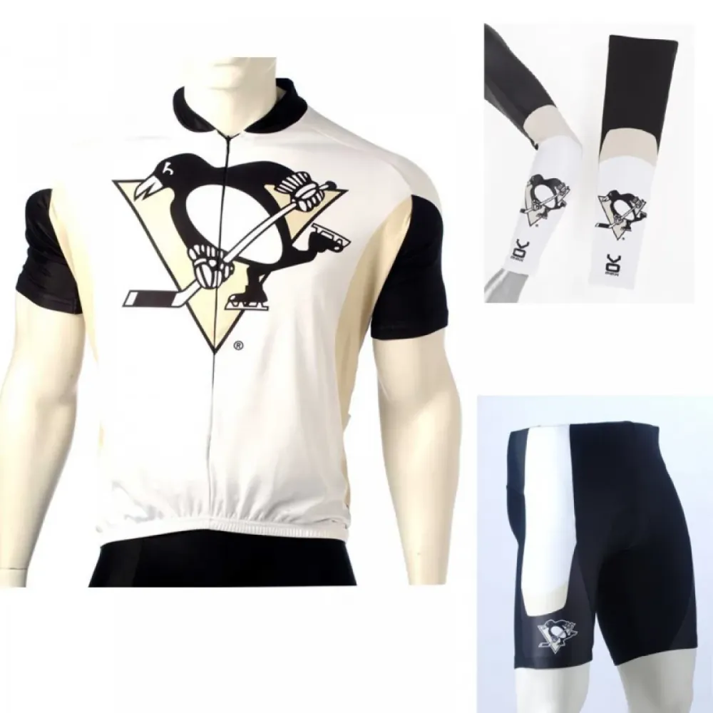 NHL Pittsburgh Penguins Cycling Jerseys Bib Shorts Arm Warmers