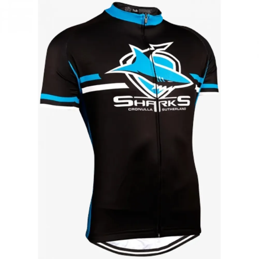 NRL Cronulla-Sutherland Sharks Short Sleeve Cycling Jerseys
