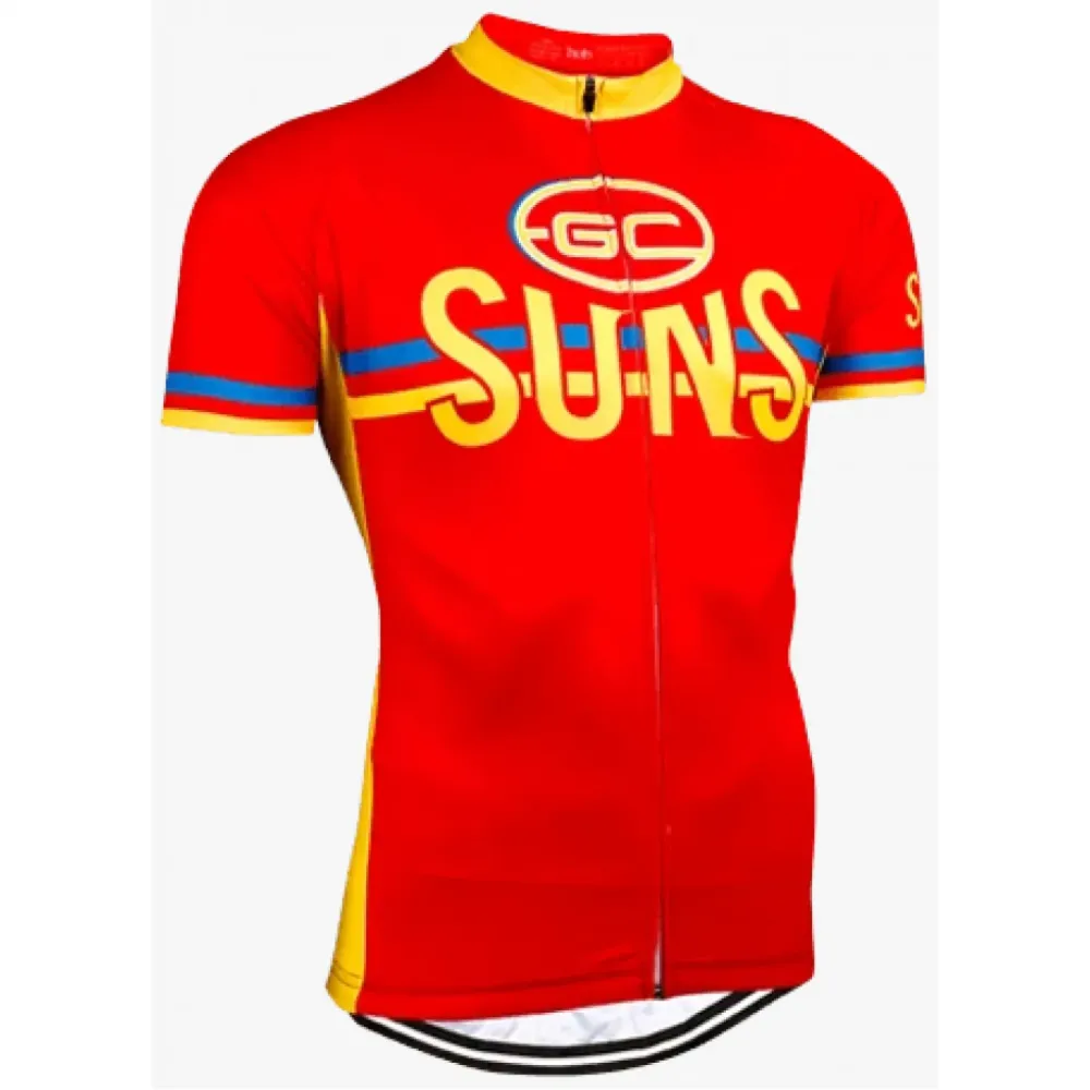 AFL Gold Coast Suns Short Sleeve Cycling Jerseys