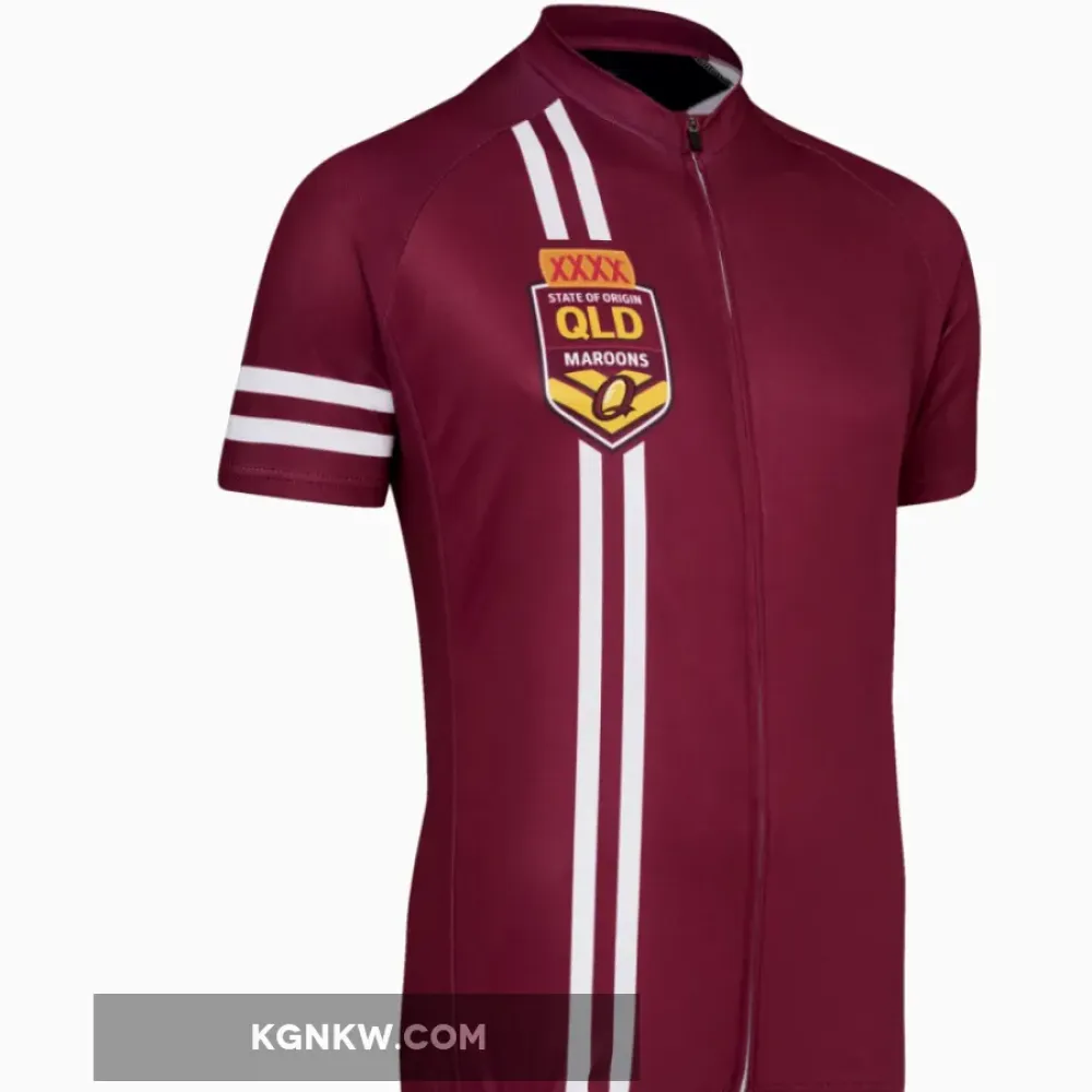 NRL Queensland Maroons Short Sleeve bike shirts cycling Jerseys