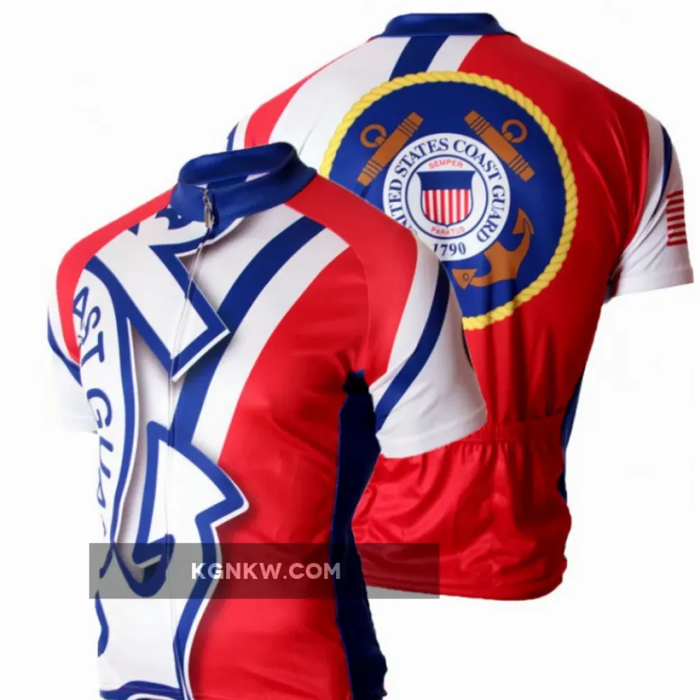 US United States Coast Guard Short Sleeve Cycling Jerseys