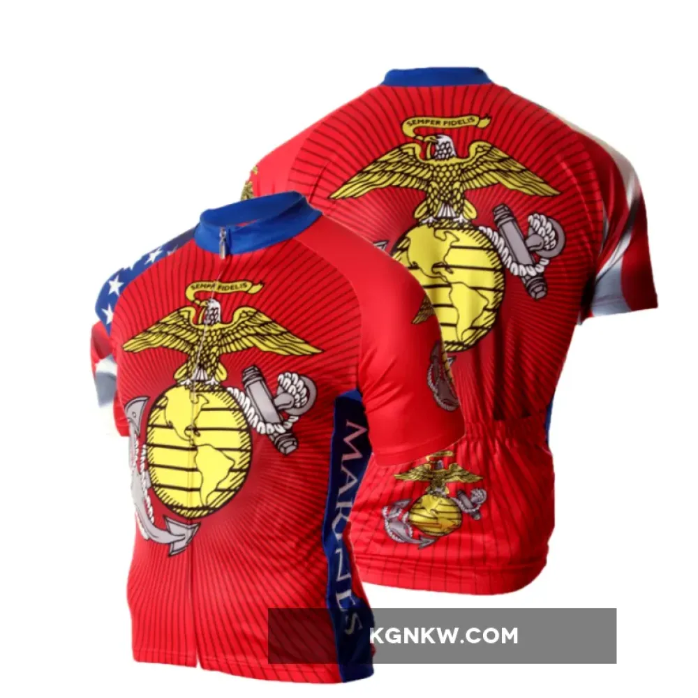 US United States Marine Corps Short Sleeve Cycling Jerseys