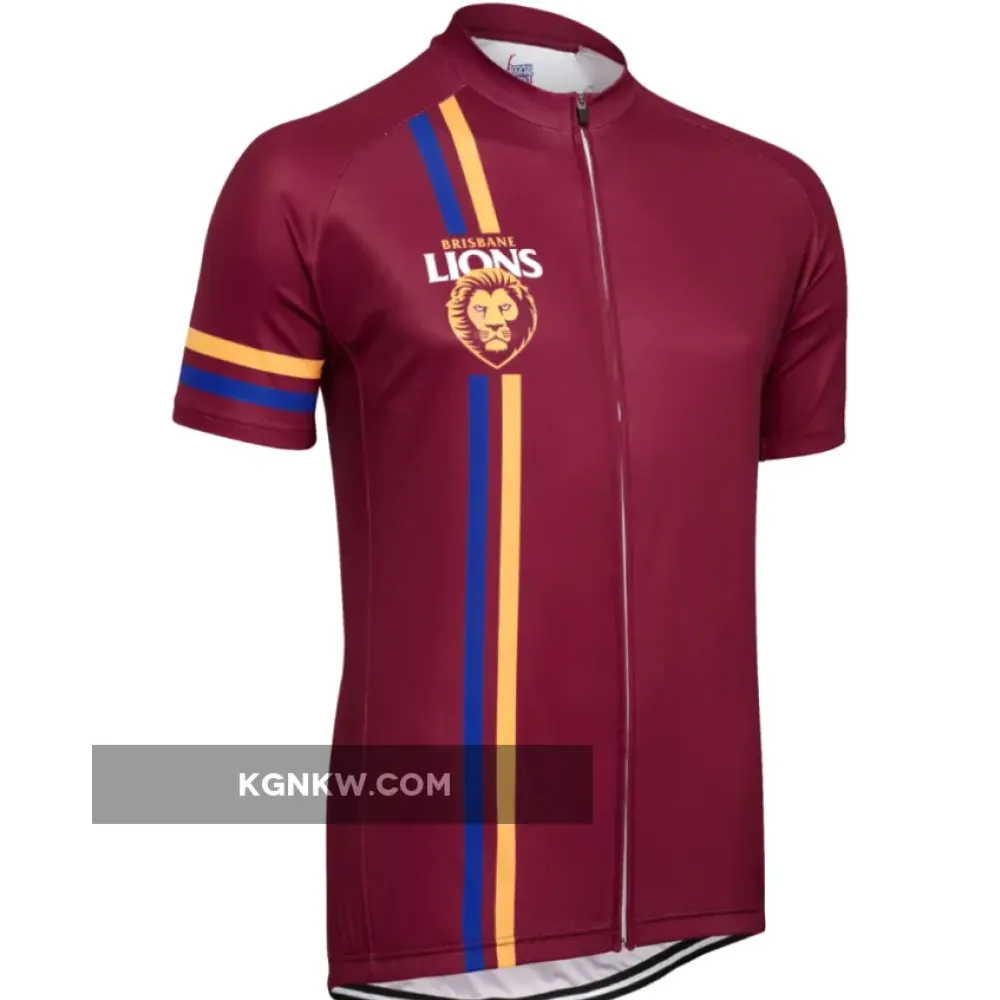 AFL Brisbane Lions Mountain and road bike Short Sleeve Cycling Jerseys