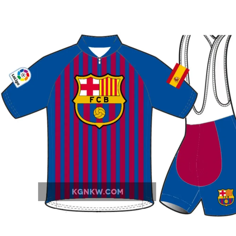 FC BARCELONA Short Sleeve Cycling Jerseys and (bib) shorts