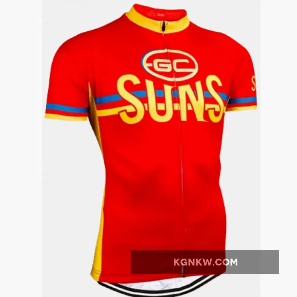 AFL Gold Coast Suns Short Sleeve Cycling Jerseys